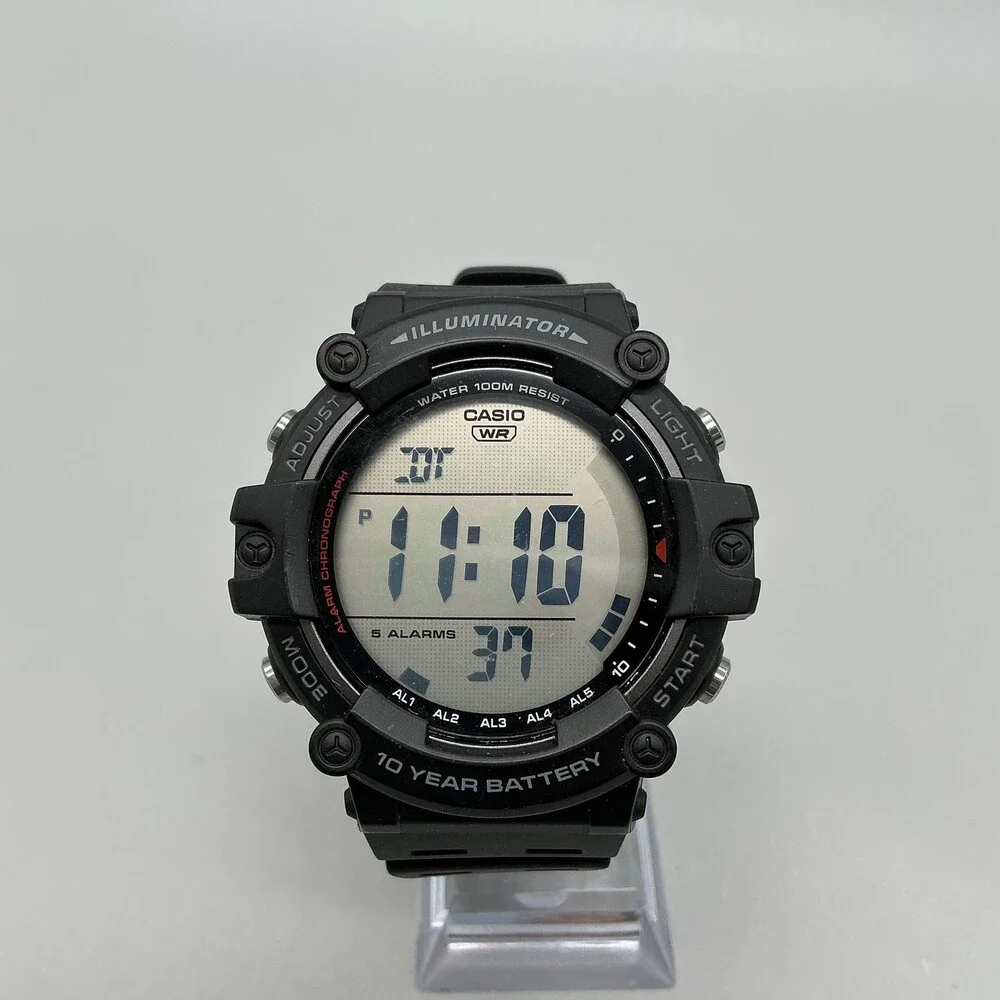 Casio 3502 AE-1500WH Mens Watch 51mm Gray Digital Black Backlight